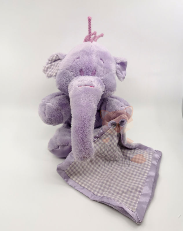  - efelant léléphant - peluche avec violet 30 cm 